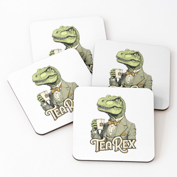Item preview, Tea Rex Funny Dinosaur Lover Vintage Gentleman Trex Dino Pun designed and sold by GrandeDuc.