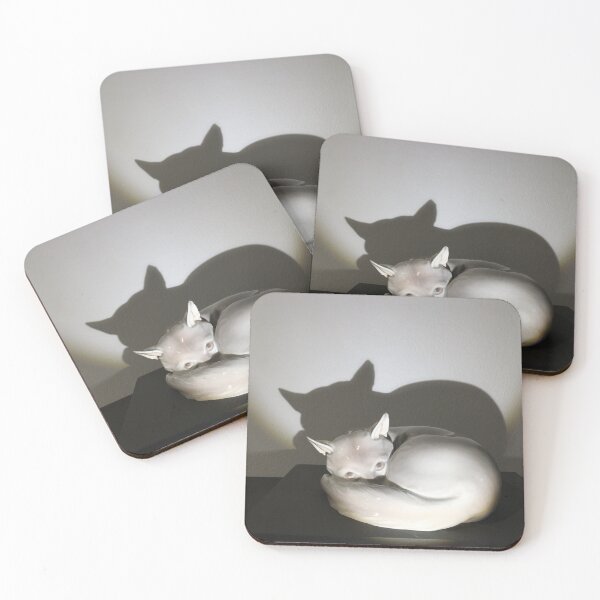 Item preview, Arctic fox pottery figure designed and sold by Infraredphoto.
