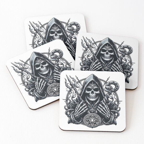 Item preview, Death, Grim Reaper with Pentagram Horror Design, Halloween, Logo designed and sold by Salimgor Hangaround Music.