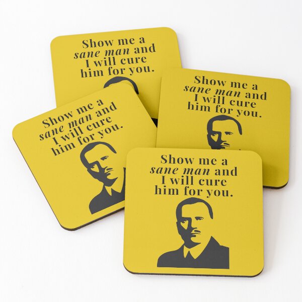 Item preview, Carl Jung Quote - Show me a sane man and I will cure him for you - Carl Gustav CG Jung - Jungian Psychology Teacher designed and sold by isstgeschichte.