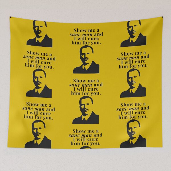 Item preview, Carl Jung Quote - Show me a sane man and I will cure him for you - Carl Gustav CG Jung - Jungian Psychology Teacher designed and sold by isstgeschichte.
