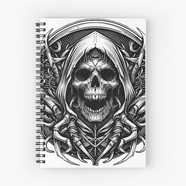 Item preview, Death, Skull Grim Reaper in Black White Horror Design, Halloween, Logo designed and sold by Salimgor Hangaround Music.