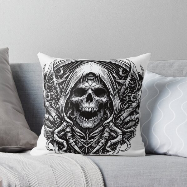 Item preview, Death, Skull Grim Reaper in Black White Horror Design, Halloween, Logo designed and sold by Salimgor Hangaround Music.