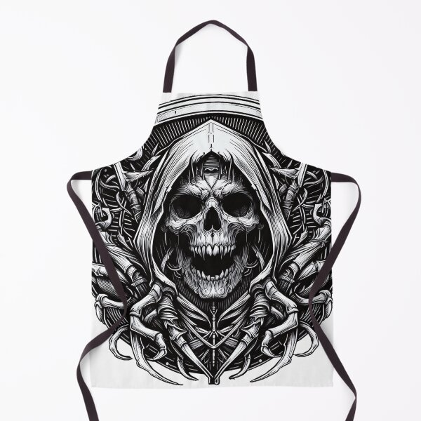 Item preview, Death, Skull Grim Reaper in Black White Horror Design, Halloween, Logo designed and sold by Salimgor Hangaround Music.
