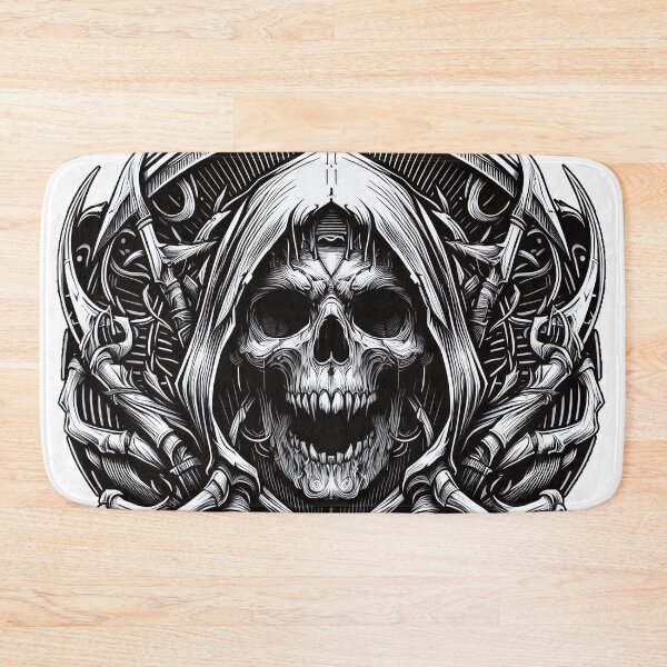Item preview, Death, Skull Grim Reaper in Black White Horror Design, Halloween, Logo designed and sold by Salimgor Hangaround Music.
