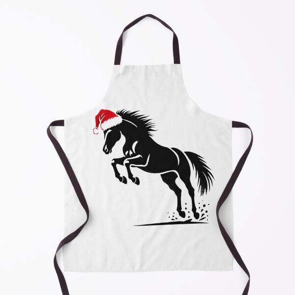 Item preview, Jumping Running Christmas Horse In Santa Hat designed and sold by The Art of Kkatarynka.