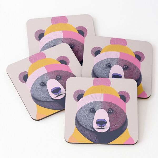 Item preview, Cosy Winter Grizzly Bear Portrait Illustration designed and sold by Adam Regester.