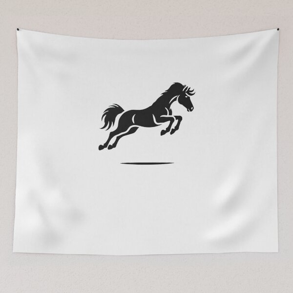 Item preview, Jumping Running Christmas Horse In Santa Hat designed and sold by The Art of Kkatarynka.