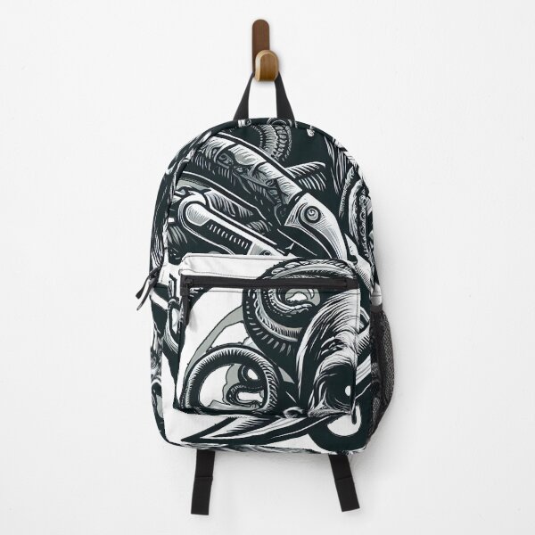 Item preview, zombie head with knives horror motif designed and sold by Salimgor Hangaround Music.