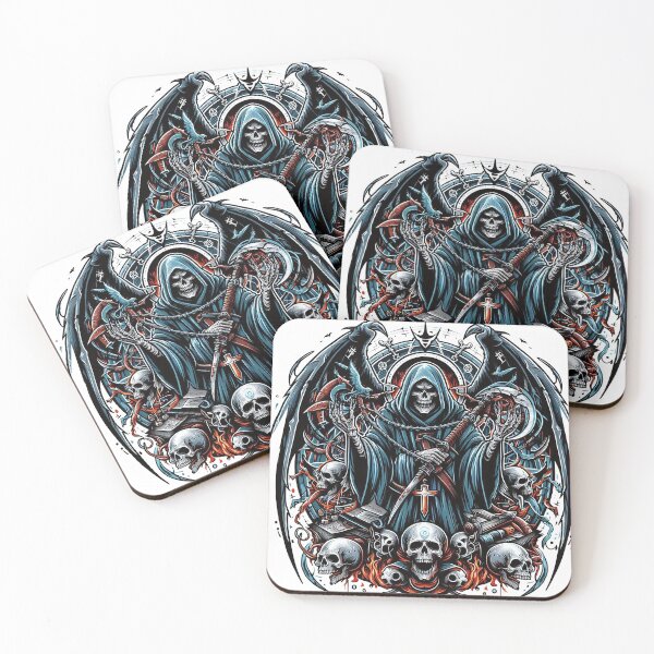 Item preview, Death, Grim Reaper with Skulls, Horror Design, Halloween Motif designed and sold by Salimgor Hangaround Music.