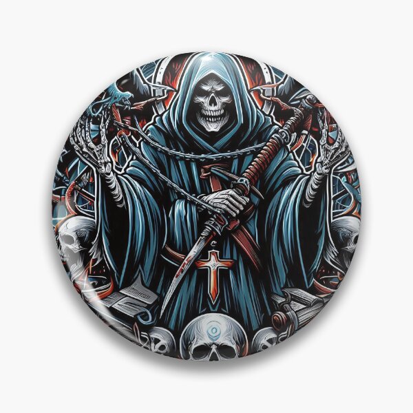 Item preview, Death, Grim Reaper with Skulls, Horror Design, Halloween Motif designed and sold by Salimgor Hangaround Music.