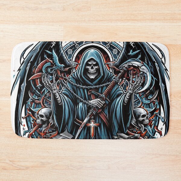 Item preview, Death, Grim Reaper with Skulls, Horror Design, Halloween Motif designed and sold by Salimgor Hangaround Music.