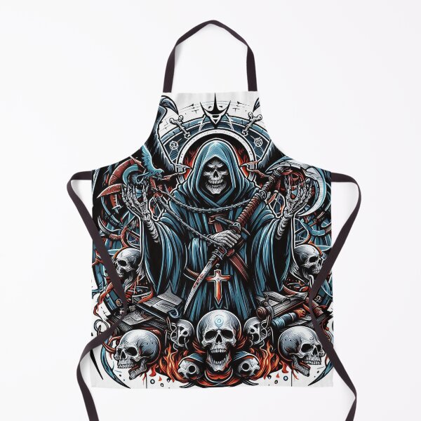Item preview, Death, Grim Reaper with Skulls, Horror Design, Halloween Motif designed and sold by Salimgor Hangaround Music.