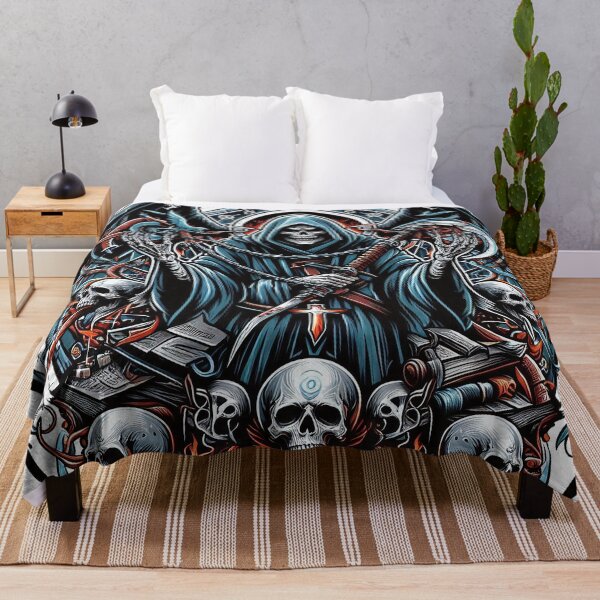 Item preview, Death, Grim Reaper with Skulls, Horror Design, Halloween Motif designed and sold by Salimgor Hangaround Music.