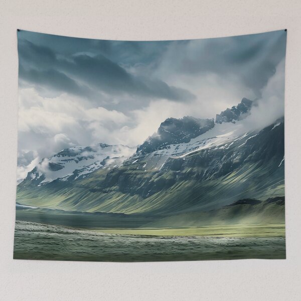 Item preview, Dramatic Mountain Range Under Stormy Skies designed and sold by NatureUnleashed.