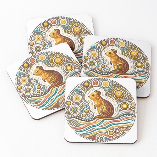 Item preview, Vibrant Animal Artwork - cute Quokka designed and sold by FOLK ART FUSION by heidiannemorris.