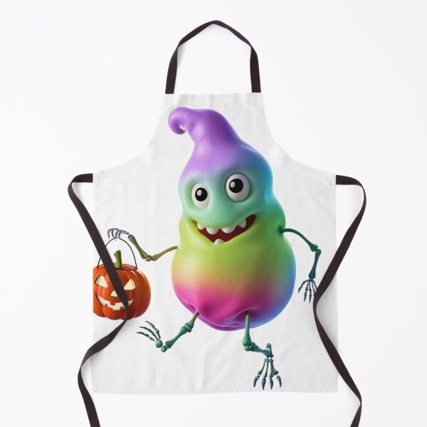 Item preview, Colorful Ghost or Skeleton Microbe – Modern Halloween Design designed and sold by AdoraSticks.