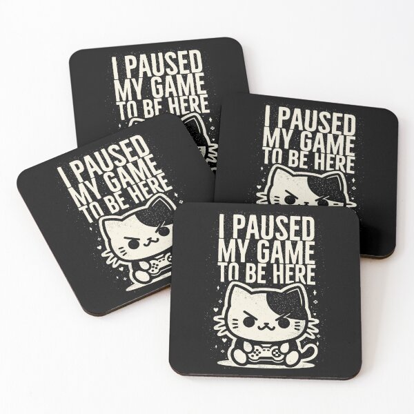 Item preview, I paused my game cat designed and sold by PAINTMONKEYS.