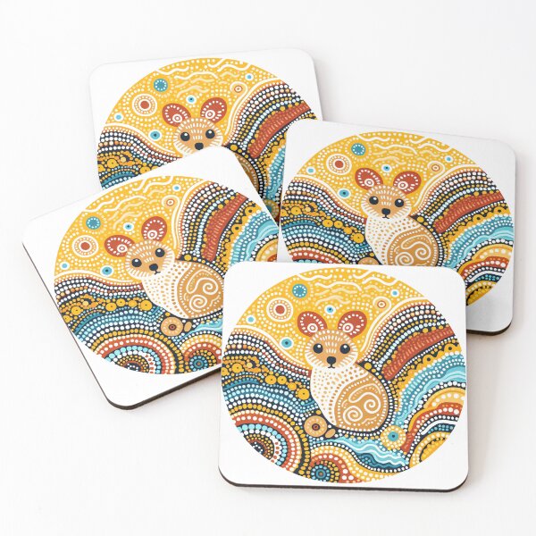 Item preview, Vibrant Animal Artwork - suprised Quokka designed and sold by FOLK ART FUSION by heidiannemorris.