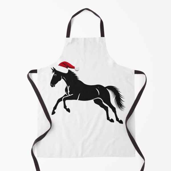 Item preview, Jumping Running Christmas Horse In Santa Hat designed and sold by The Art of Kkatarynka.