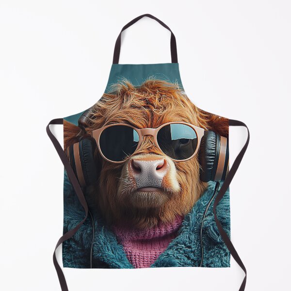 Item preview, Scottish Highlander Headphones Music Highland Cattle Highland Cow Cow Scottish Cattle Sunglasses designed and sold by ArtHouseNiklas.