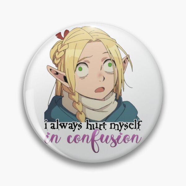 Item preview, Confused Marcille Status Condition Delicious in Dungeon designed and sold by feardeargcrafts.