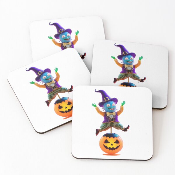 Item preview, Haunted Carnival Performer Microbe Balancing on Jack-o-Lantern – Fun Halloween Art designed and sold by AdoraSticks.