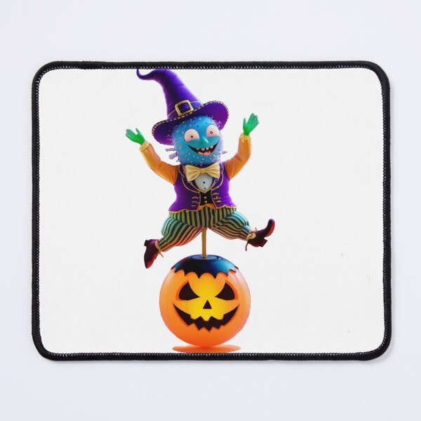 Item preview, Haunted Carnival Performer Microbe Balancing on Jack-o-Lantern – Fun Halloween Art designed and sold by AdoraSticks.