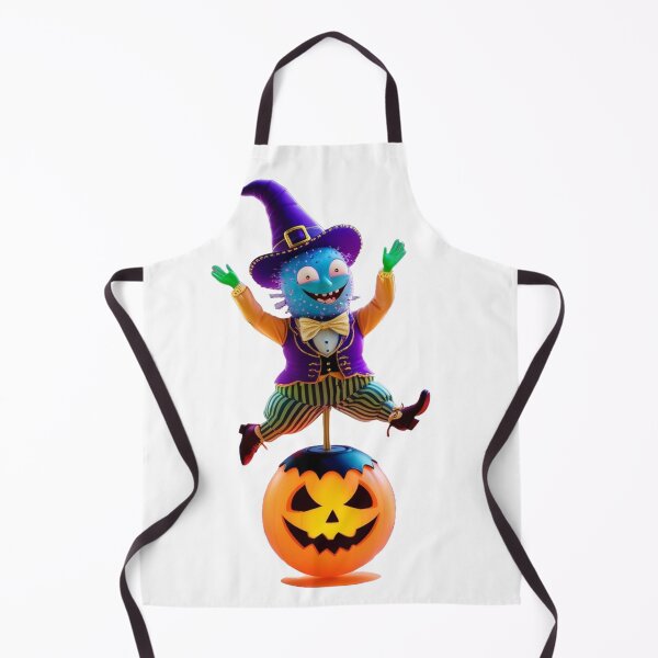Item preview, Haunted Carnival Performer Microbe Balancing on Jack-o-Lantern – Fun Halloween Art designed and sold by AdoraSticks.