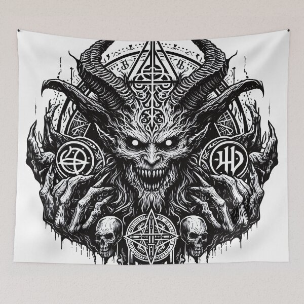 Item preview, The Devil with Horns, Demon, Horror Art designed and sold by Salimgor Hangaround Music.
