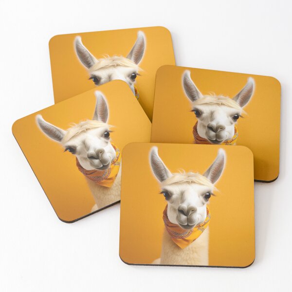 Item preview, Quirky White Llama With Bandana designed and sold by Terradesignsbyk.