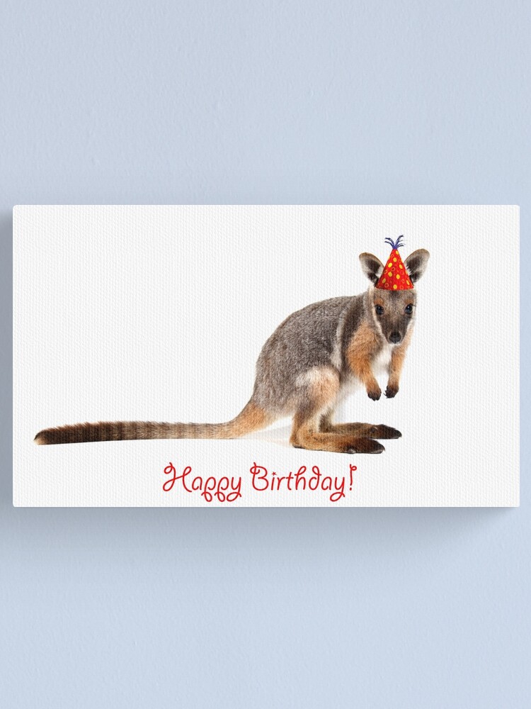 Impression Sur Toile Un Joyeux Anniversaire Rock Wallaby Par Gerryp1 Redbubble
