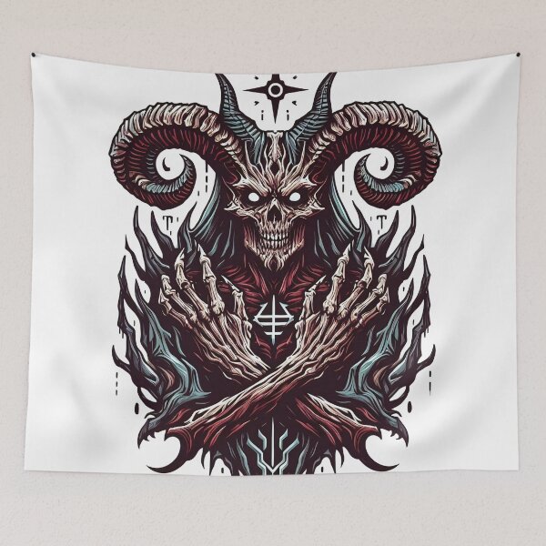 Item preview, The devil with horns and star, demon, horror art designed and sold by Salimgor Hangaround Music.