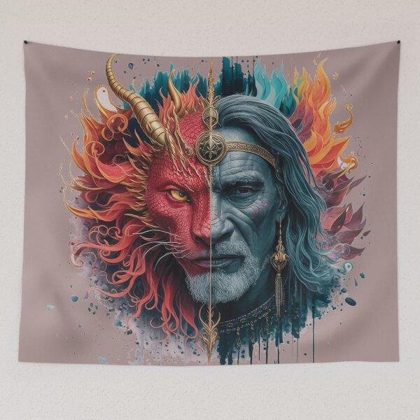 Item preview, Dragon Head and Old Man Head Fantasy World designed and sold by RAZ1995.