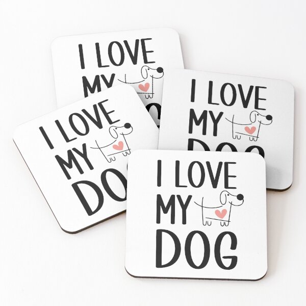 Item preview, I Love My Dog Minimalist Dog Outline Design designed and sold by Infinitee8hirts.