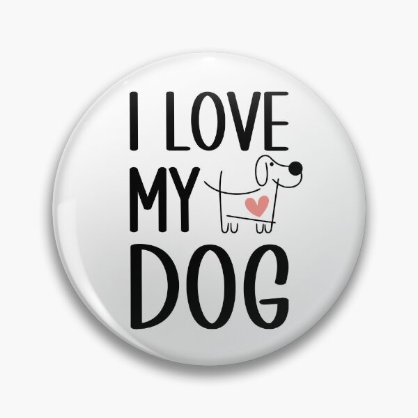 Item preview, I Love My Dog Minimalist Dog Outline Design designed and sold by Infinitee8hirts.