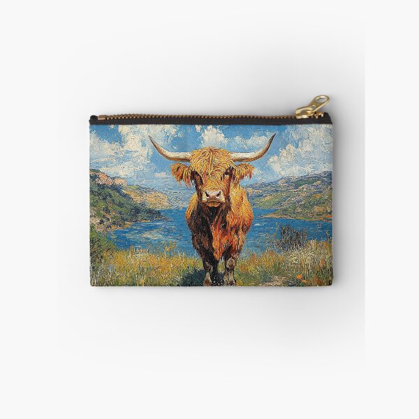Item preview, Highland Cow inspired by Van Gogh Cow Scottish Cattle Scottish Highlander designed and sold by ArtHouseNiklas.