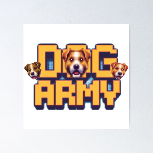 Item preview, Dog Army: Loyal Commanders designed and sold by 8bitdecalworld.