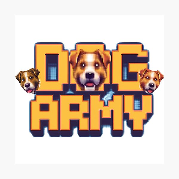 Item preview, Dog Army: Loyal Commanders designed and sold by 8bitdecalworld.