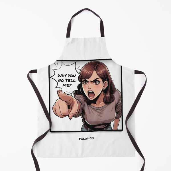 Item preview, Thai woman shouting "Why you no tell me?" Manga style designed and sold by Falango.