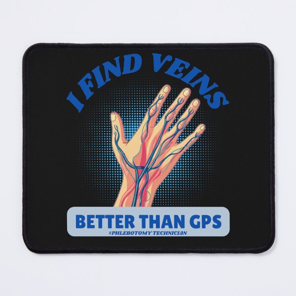 Item preview, I Find Veins Better Than GPS: Funny Phlebotomy Technician Illustration designed and sold by elynne9.