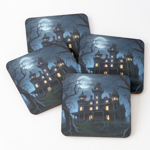 Item preview, Moonlit Haunted Mansion with Twisted Trees designed and sold by InnovateSpot.