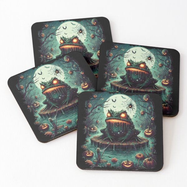 Item preview, Ominous Monstrous Frog - Halloween Gothic Scene designed and sold by EcoArtShop.