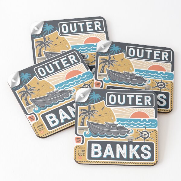 Item preview, Outer Banks Adventure: Explore the Coastal Paradise, sticker designed and sold by Mood Coffee art.
