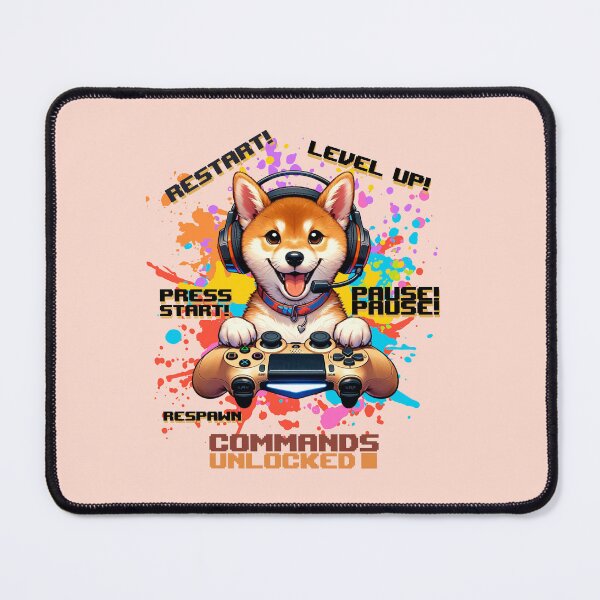 Item preview, Gamer Dog Commands Funny Shiba Inu  designed and sold by The Art of Kkatarynka.
