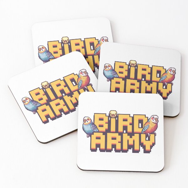 Item preview, Bird Army: Budgies designed and sold by 8bitdecalworld.