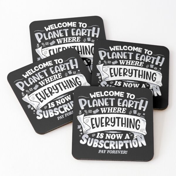 Item preview, Subscription Overlords - funny typography designed and sold by therocketman.