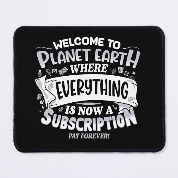Item preview, Subscription Overlords - funny typography designed and sold by therocketman.