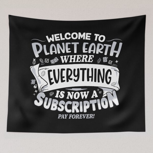 Item preview, Subscription Overlords - funny typography designed and sold by therocketman.