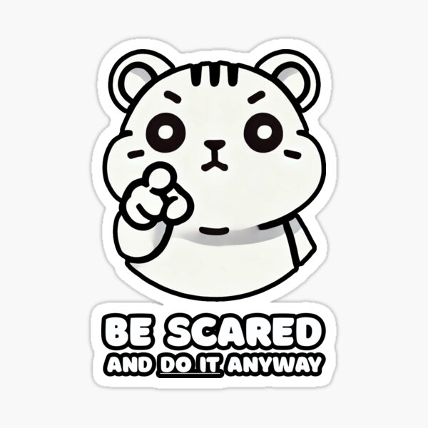 Artikel-Vorschau von Hab Angst und mach es trotzdem Hamster-Motivation, designt und verkauft von Me-Meme.